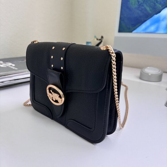 Coach 6925 Georgie Crossbody With Rivets IN BLACK - Picture 2 of 6